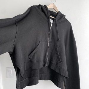 NWOT Hudson Authentic Cropped Oversized Hoodie Sweatshirt Jacket - M - Black